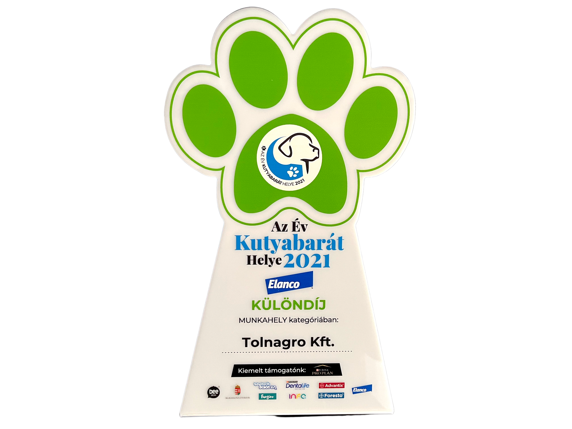 "Az év Kutyabarát munkahelye" Különdíj 2021.